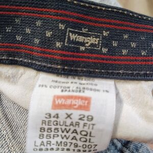 Wrangler Stone Washed Blue Regular Fit Jeans 34x29
